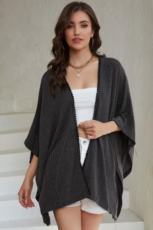 Open Front Dolman Sleeve Cardigan