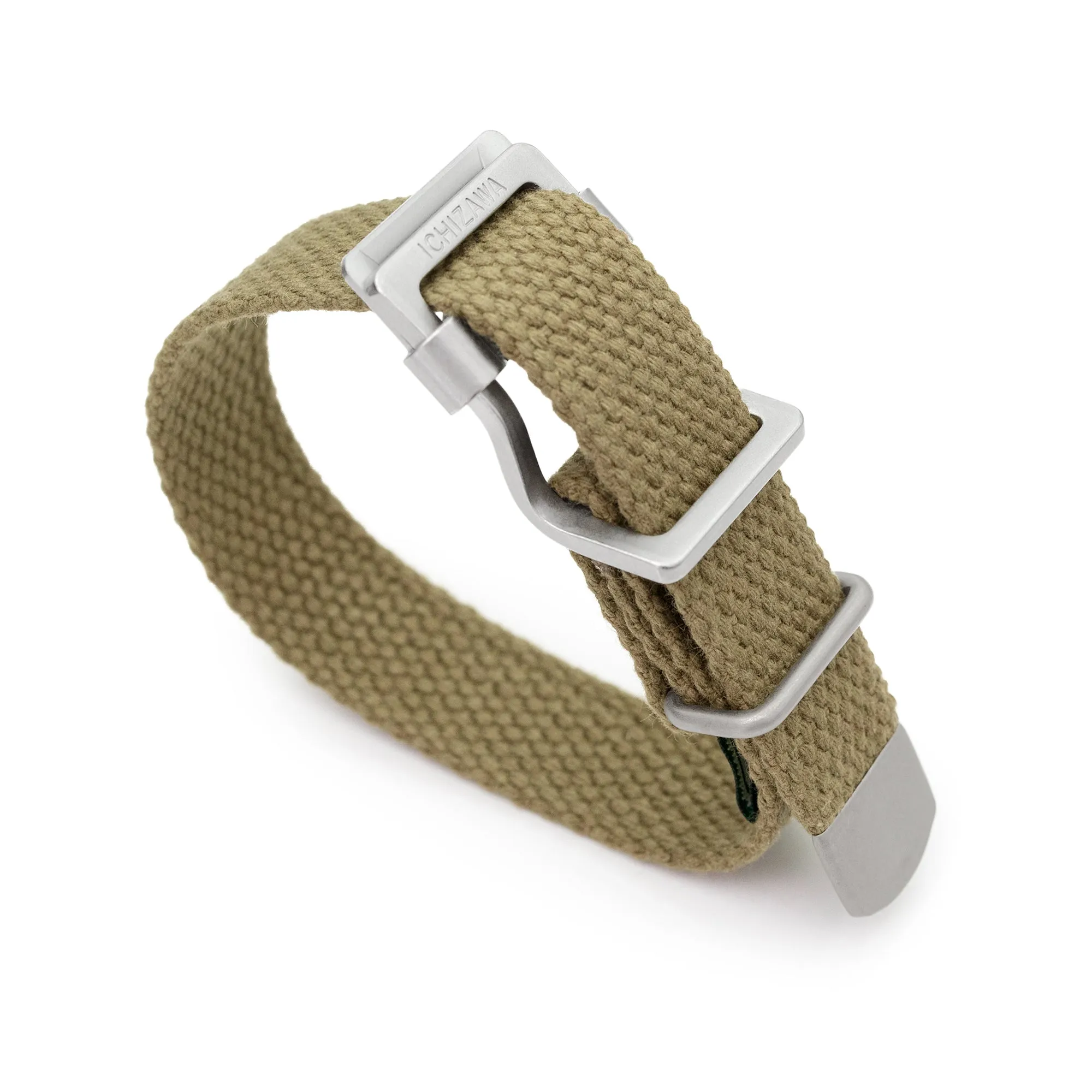 19mm Japanese Heavy Cotton Canvas Watch Strap, Olive Green