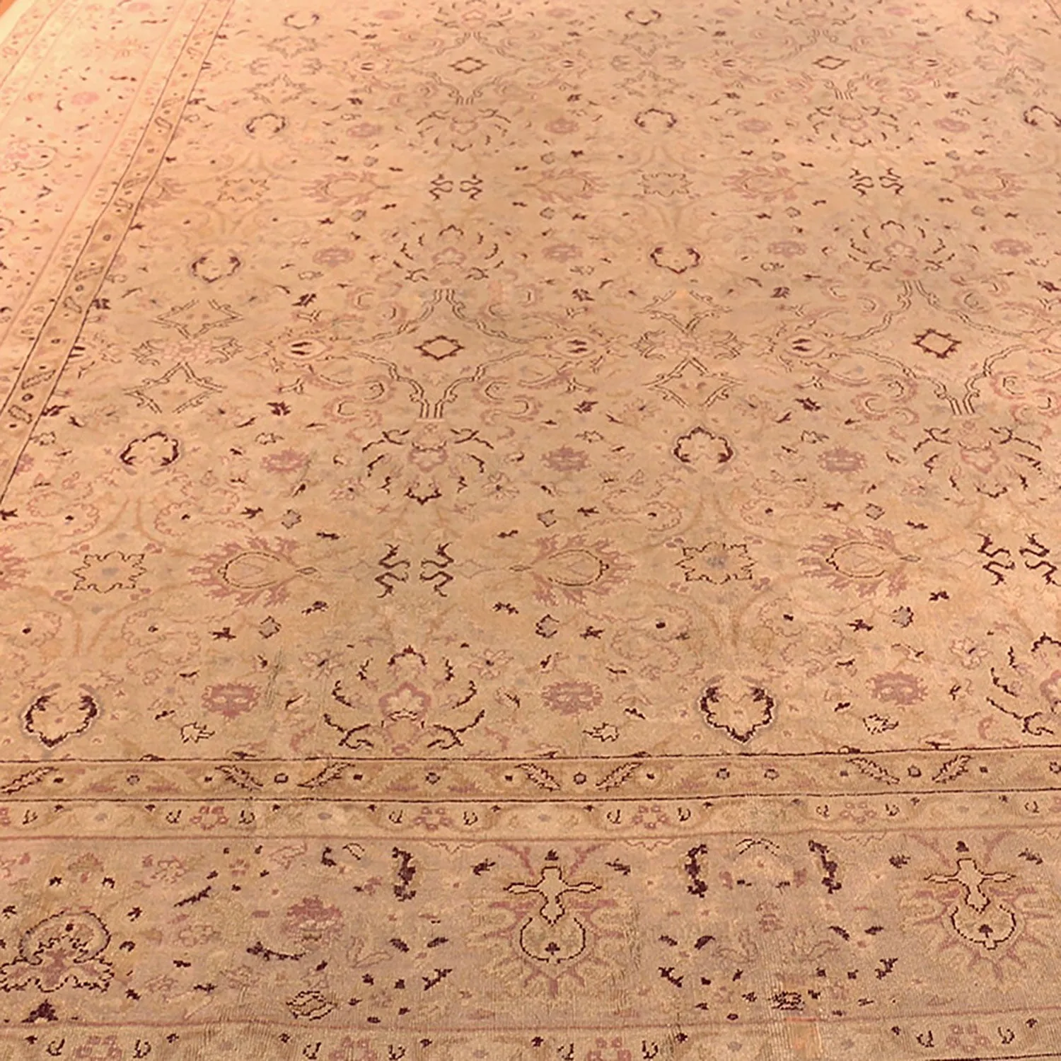 Beige Antique Indian Amritsar Rug - 11'0" x 14'0"