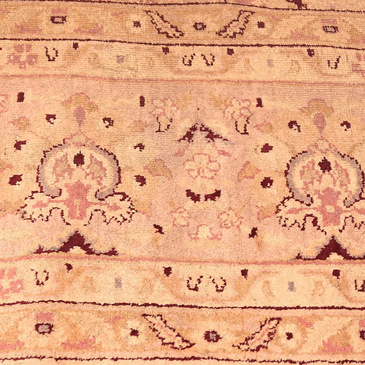 Beige Antique Indian Amritsar Rug - 11'0" x 14'0"