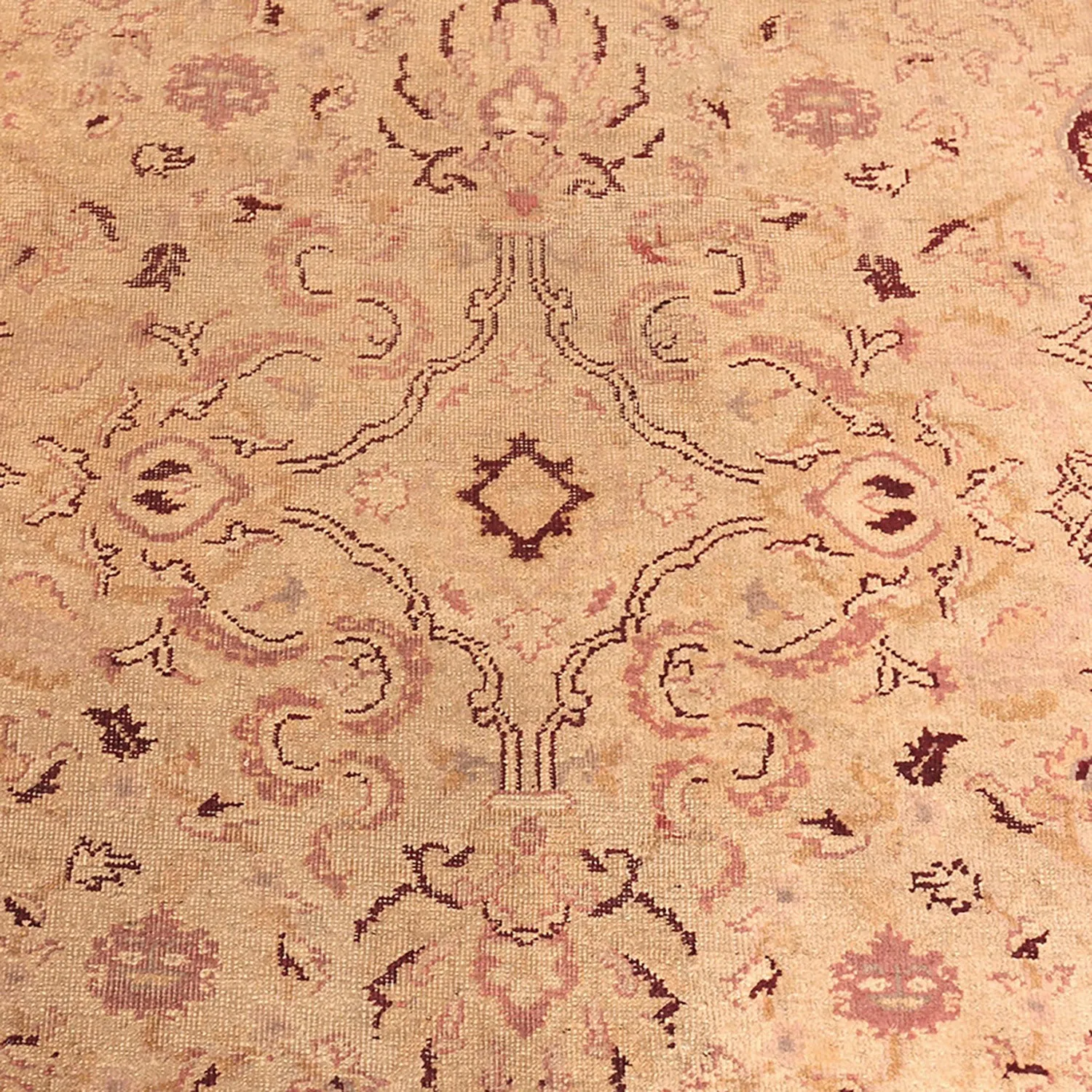 Beige Antique Indian Amritsar Rug - 11'0" x 14'0"