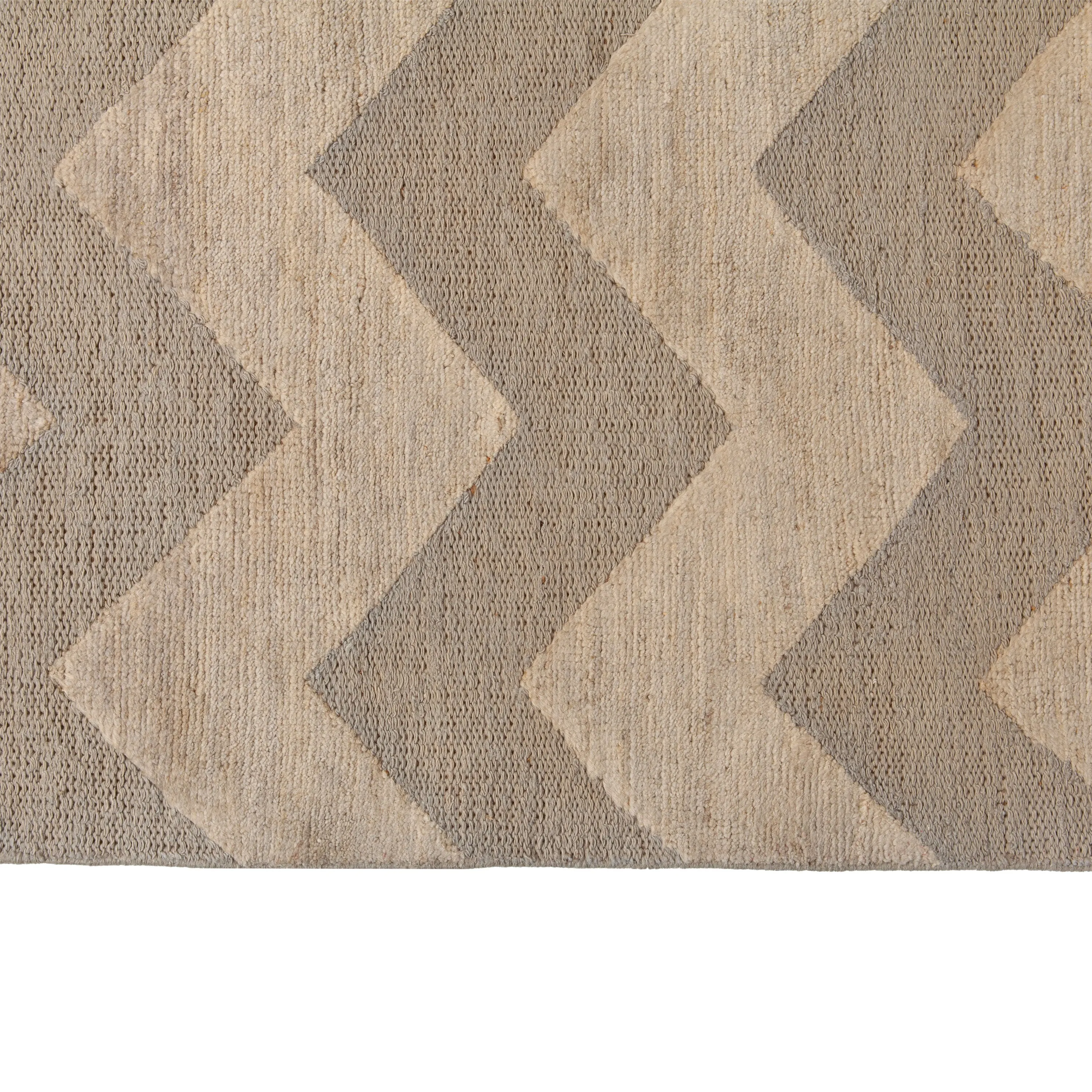 Beige Modern Wool Rug - 10' x 14'3"