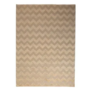 Beige Modern Wool Rug - 10' x 14'3"