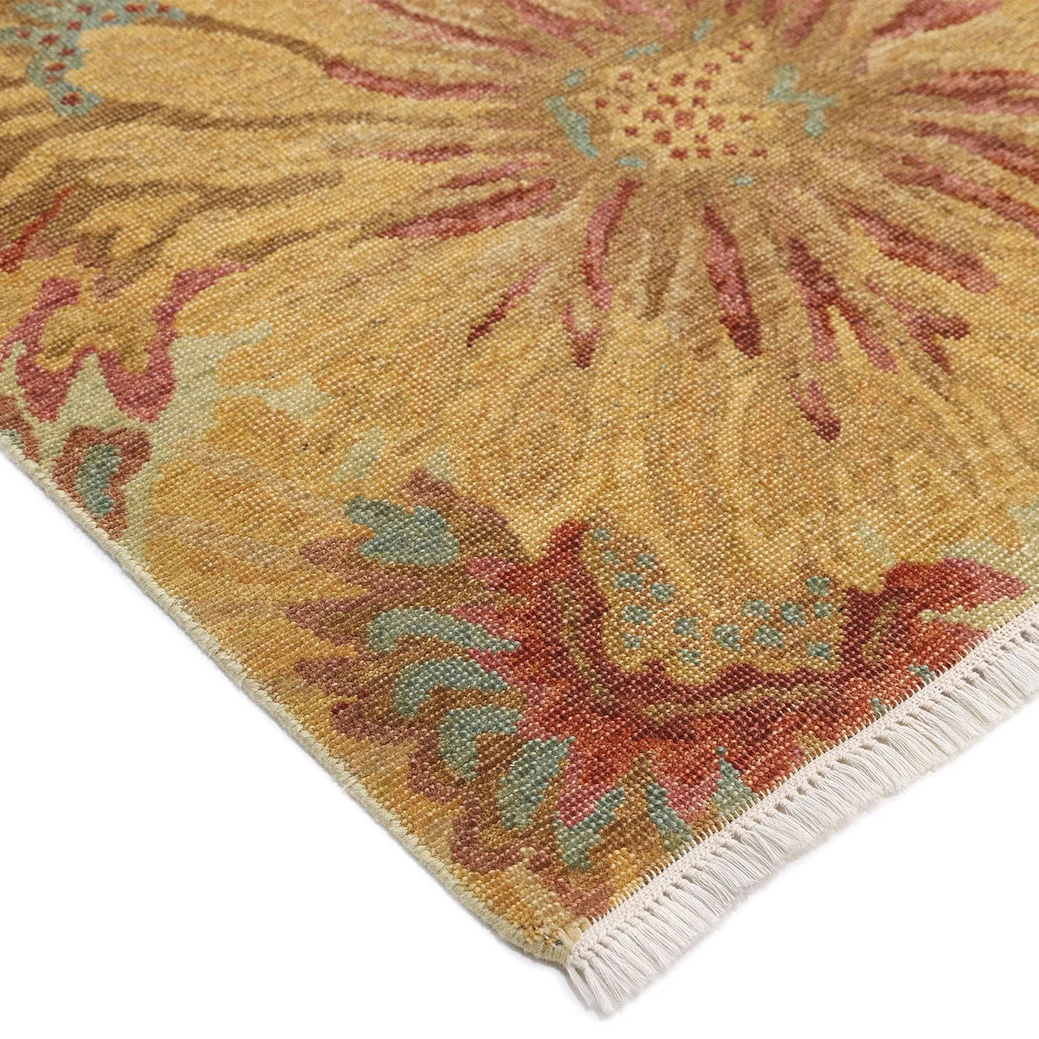 Beige Transitional Wool Cotton Blend Rug - 9'1" x 11'8"