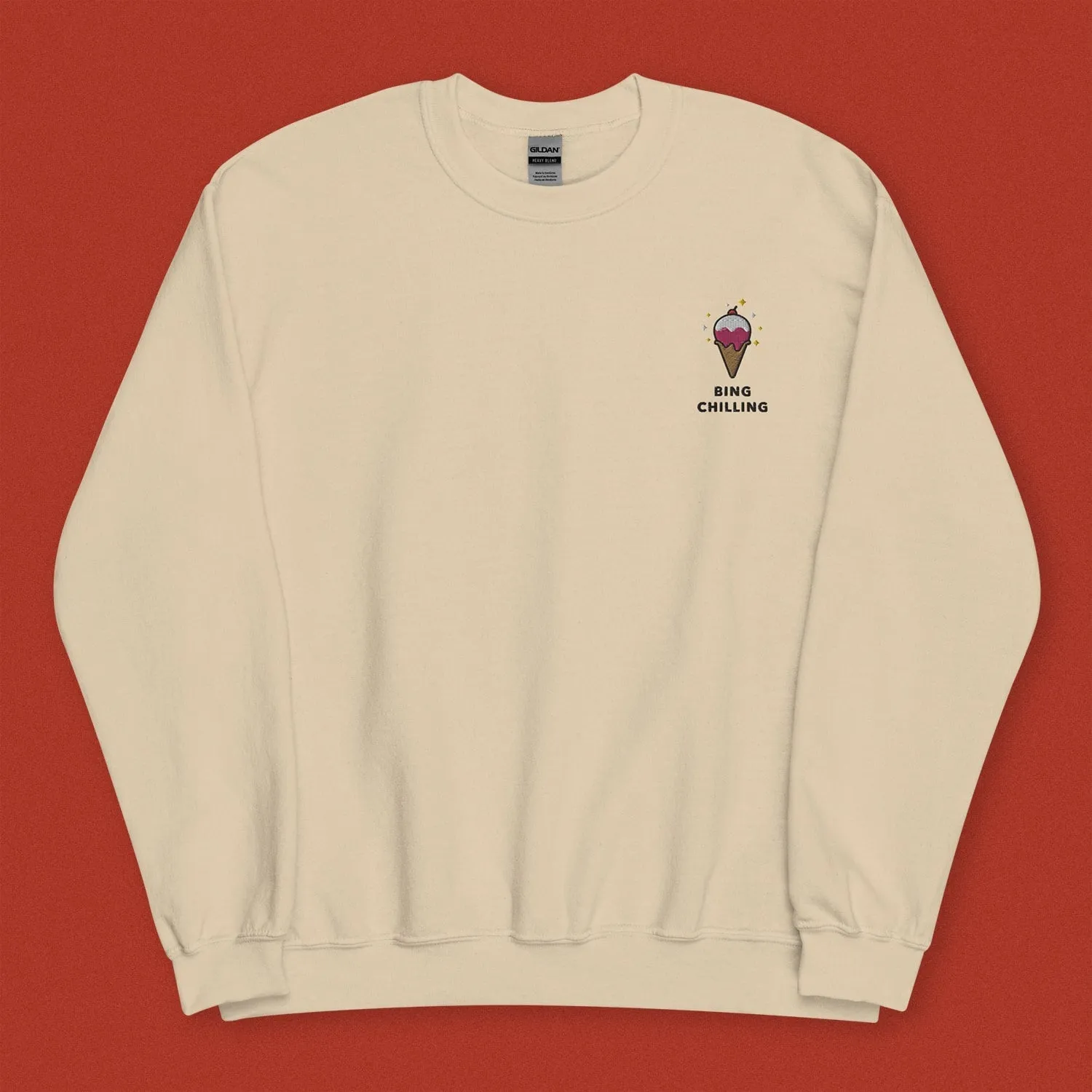 Bing Chilling Embroidered Sweatshirt