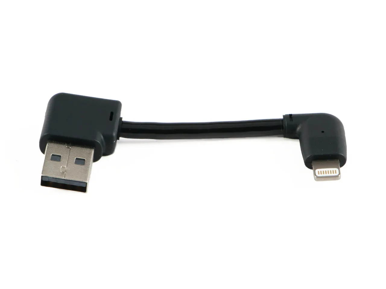 Black Dragon Lightning Cable for Apple iDevices - 3" right angle