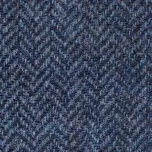 Blue/Grey Herringbone Shetland Tweed