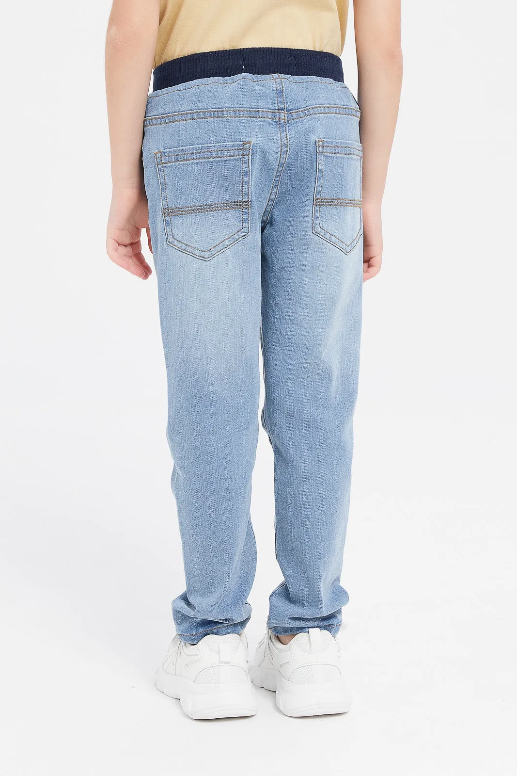 Boys Blue Pull-On Jeans