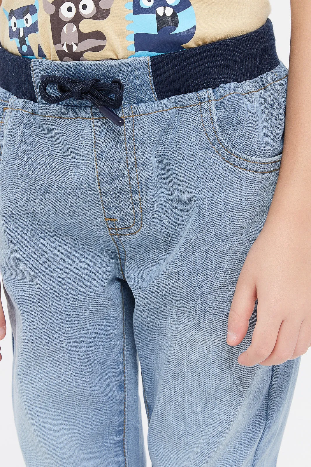 Boys Blue Pull-On Jeans