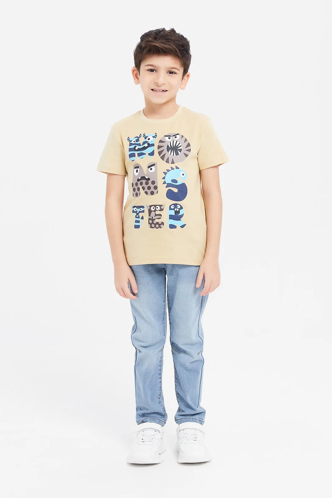 Boys Blue Pull-On Jeans