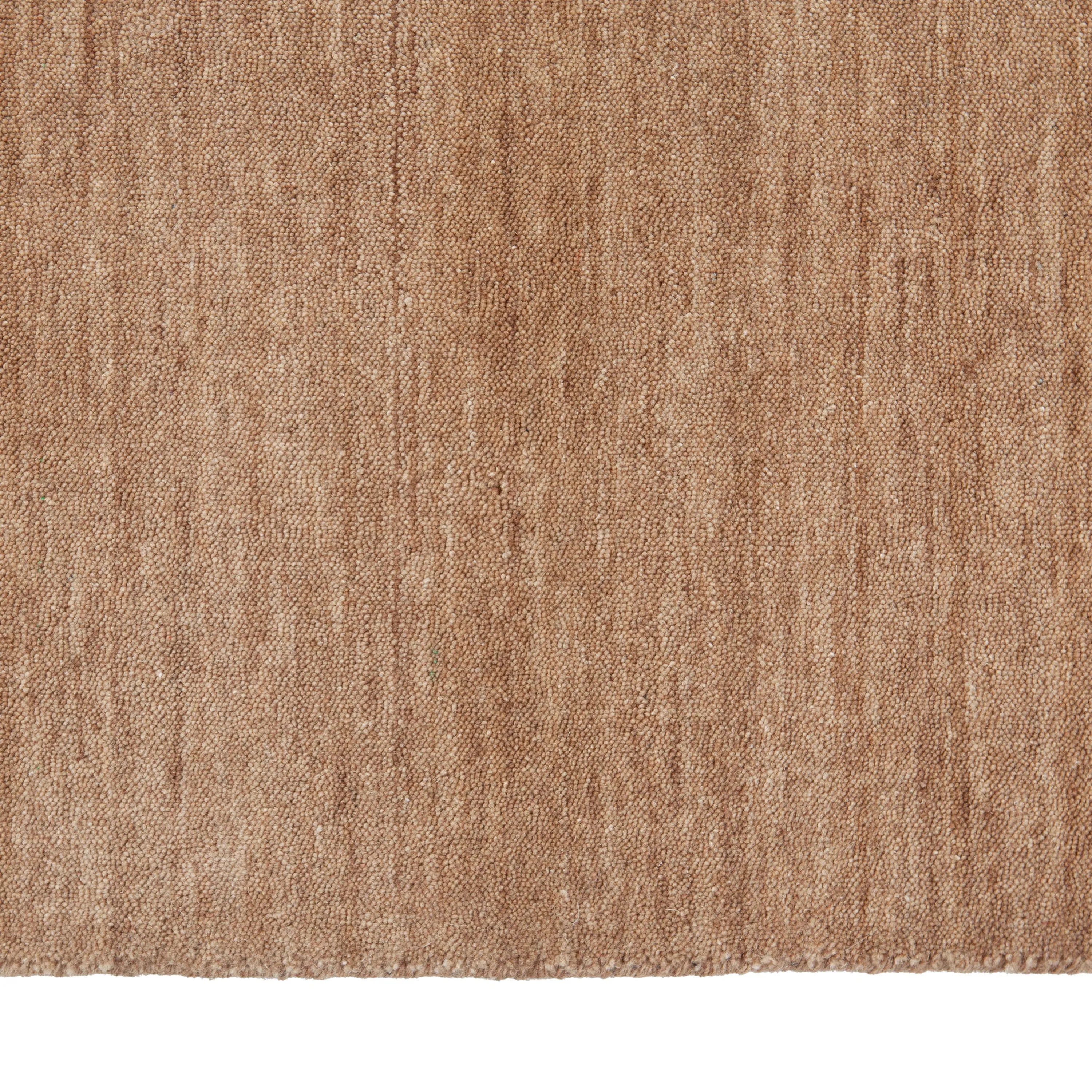 Brown Solid Indo Gabbeh Rug - 9'4" x 12'