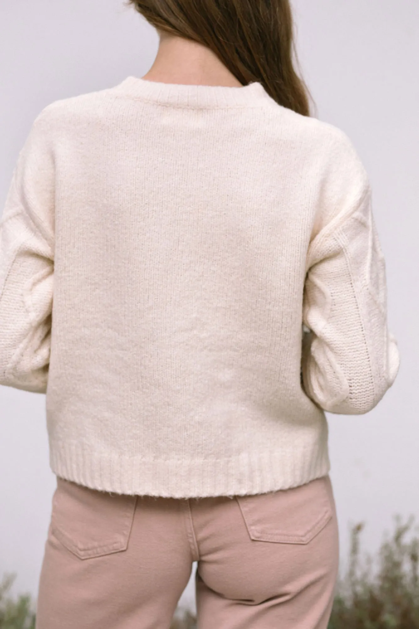 Cece Cable Knit Bow Sweater