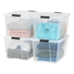 Clear View Plastic Storage Bin 4 pack - 18 gal. (72 qt.)