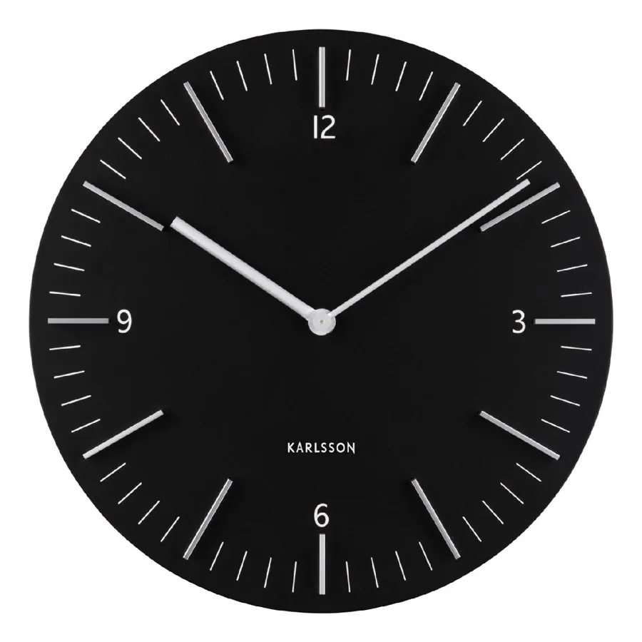 Detailed Wall Clock – Black (30cm)