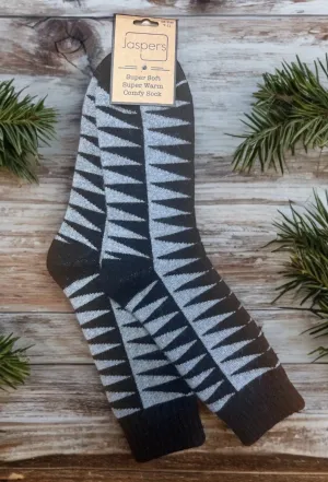 Diamonds Cosy Socks - Black