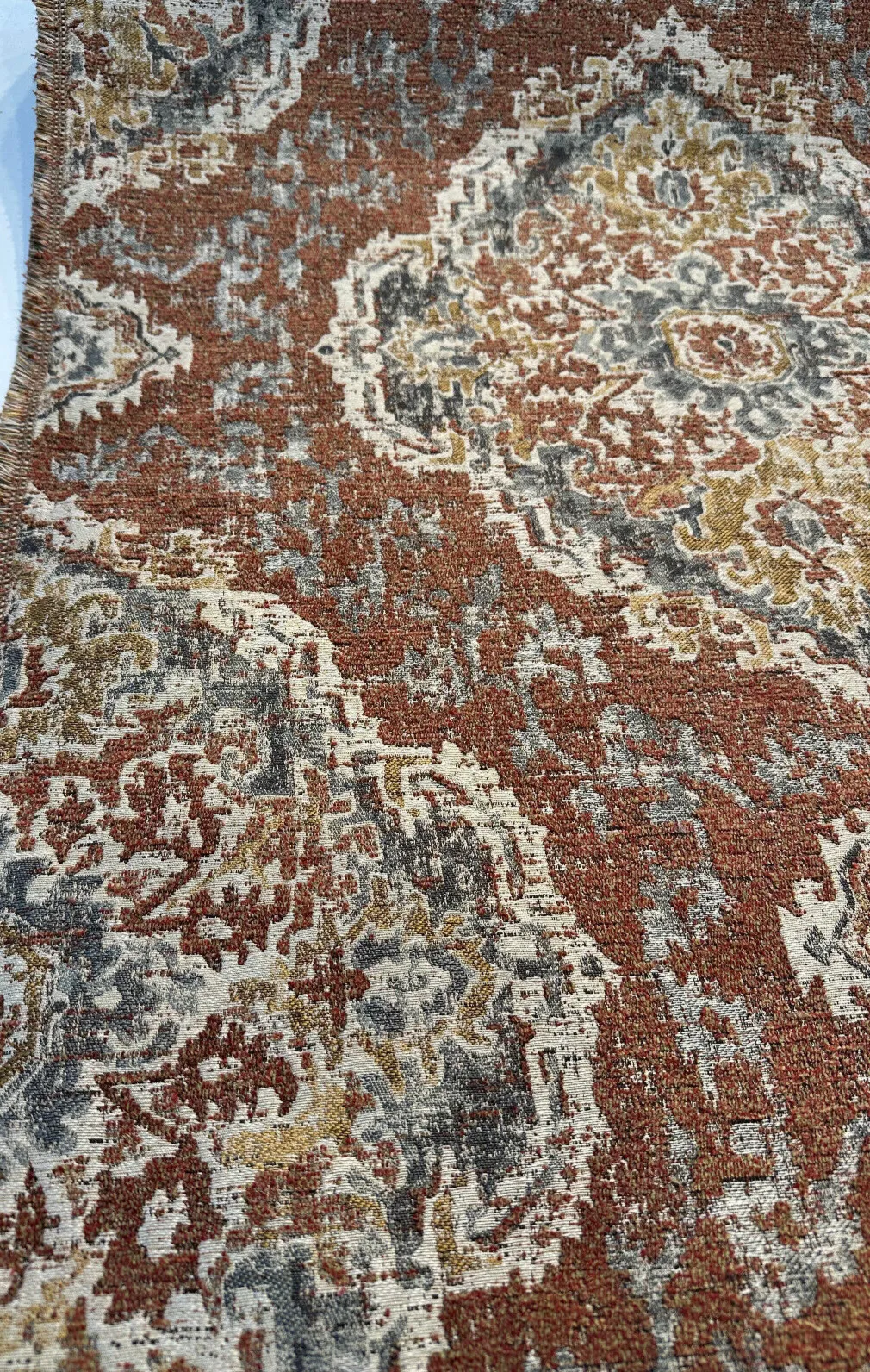 Eastview Auburn Damask Swavelle Chenille Upholstery Fabric By The Yard