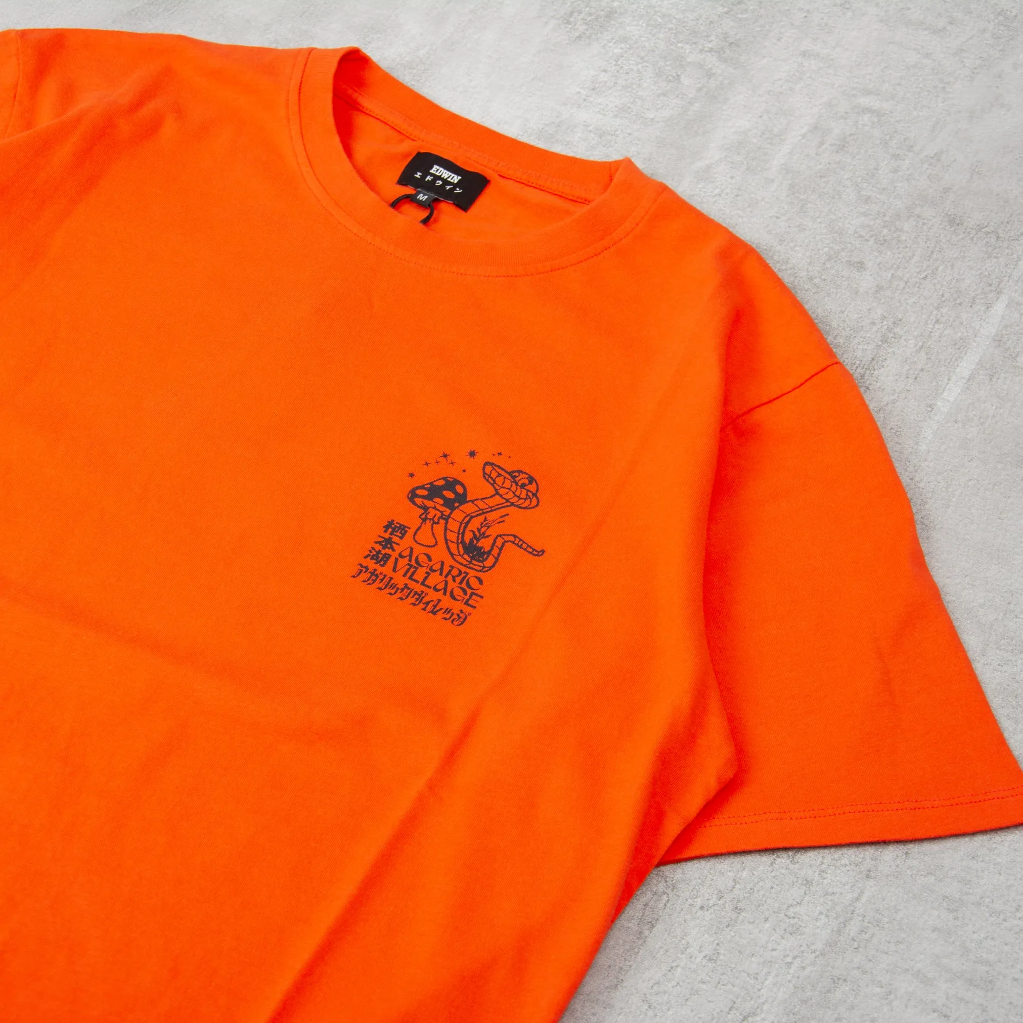 Edwin Agaric Village Tee - Tangerine