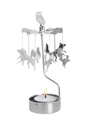 Forest Animals, Silver Rotary Candleholder