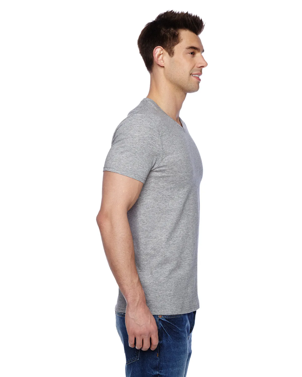 Fruit of the Loom SFVR Adult Sofspun Jersey V-Neck T-Shirt