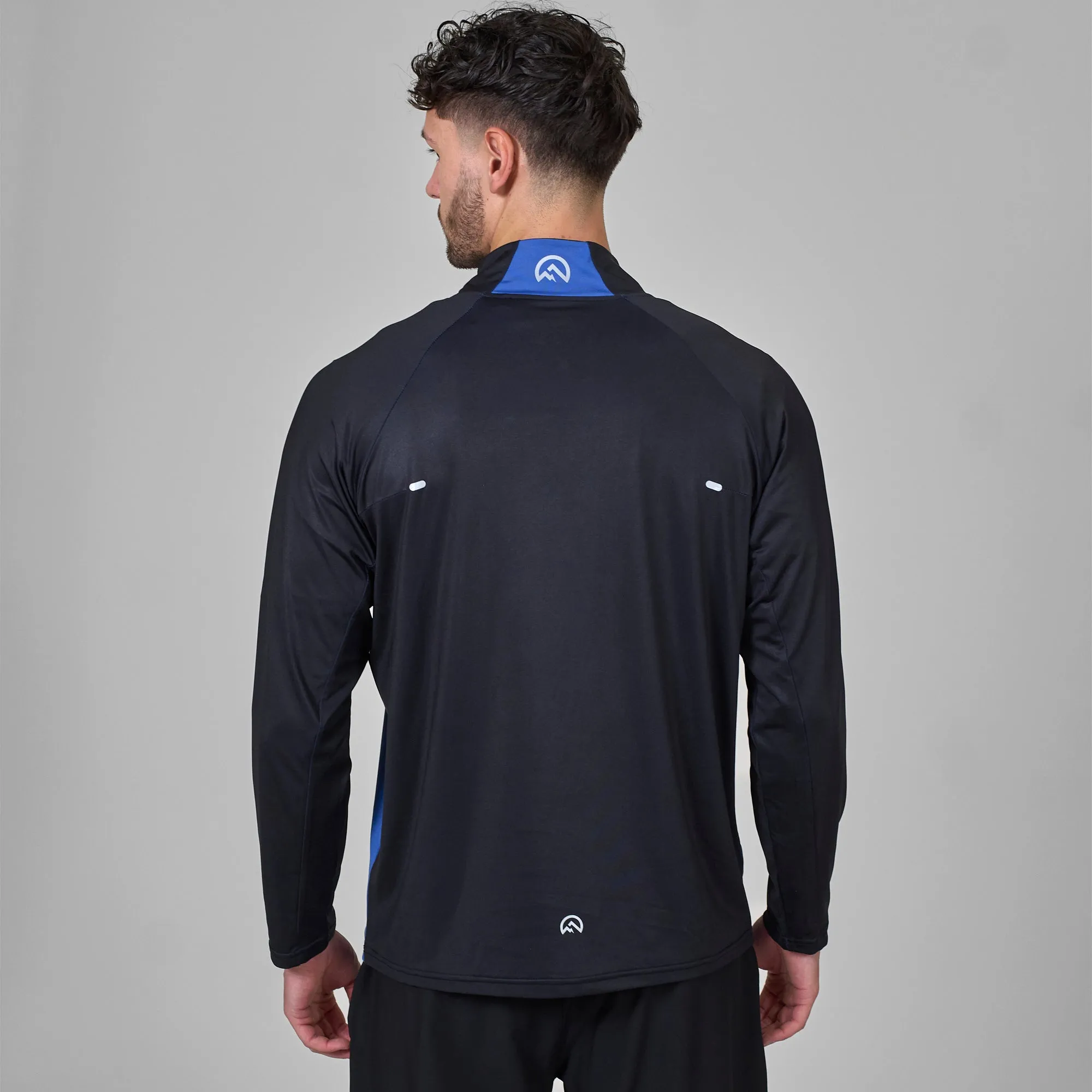 Gradient 1/4 Zip - Black/Cobalt