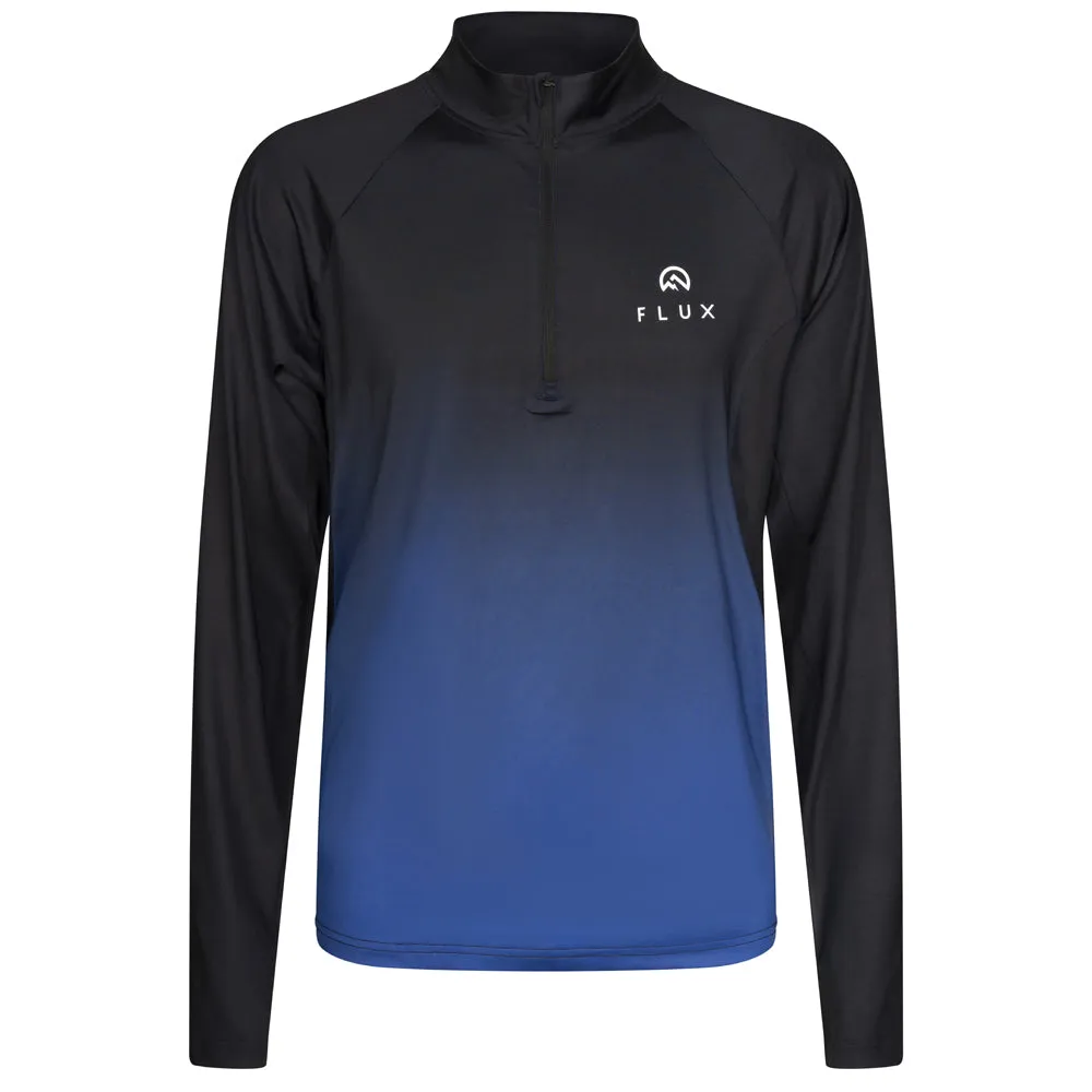 Gradient 1/4 Zip - Black/Cobalt