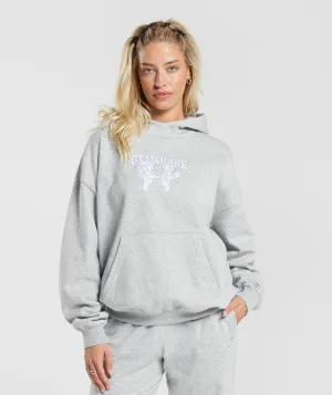 Gymshark Cherub Graphic Hoodie - Light Grey Core Marl