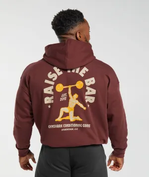 Gymshark Raise the Bar Hoodie - Burgundy Brown