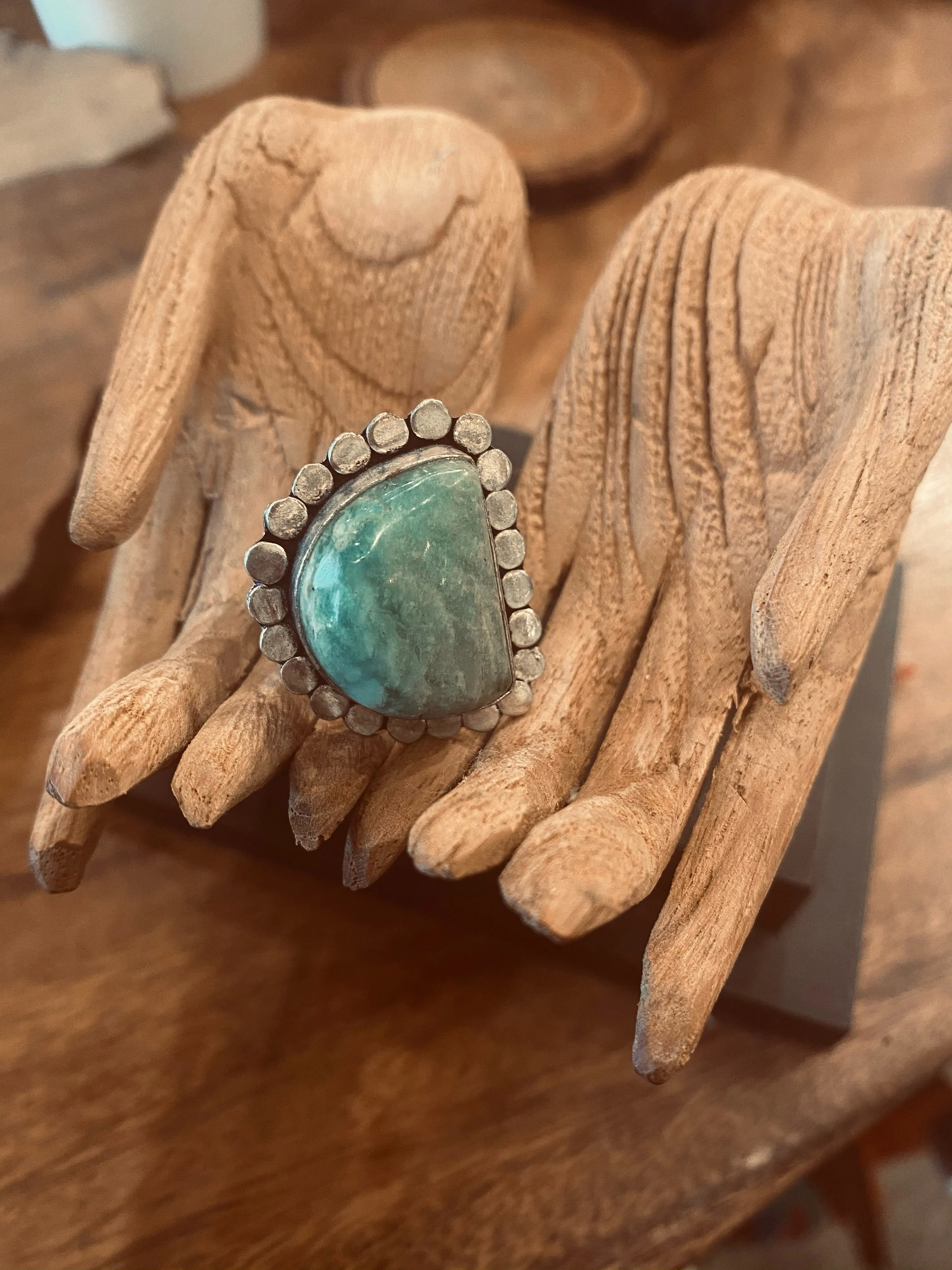 Half Moon Turquoise Ring