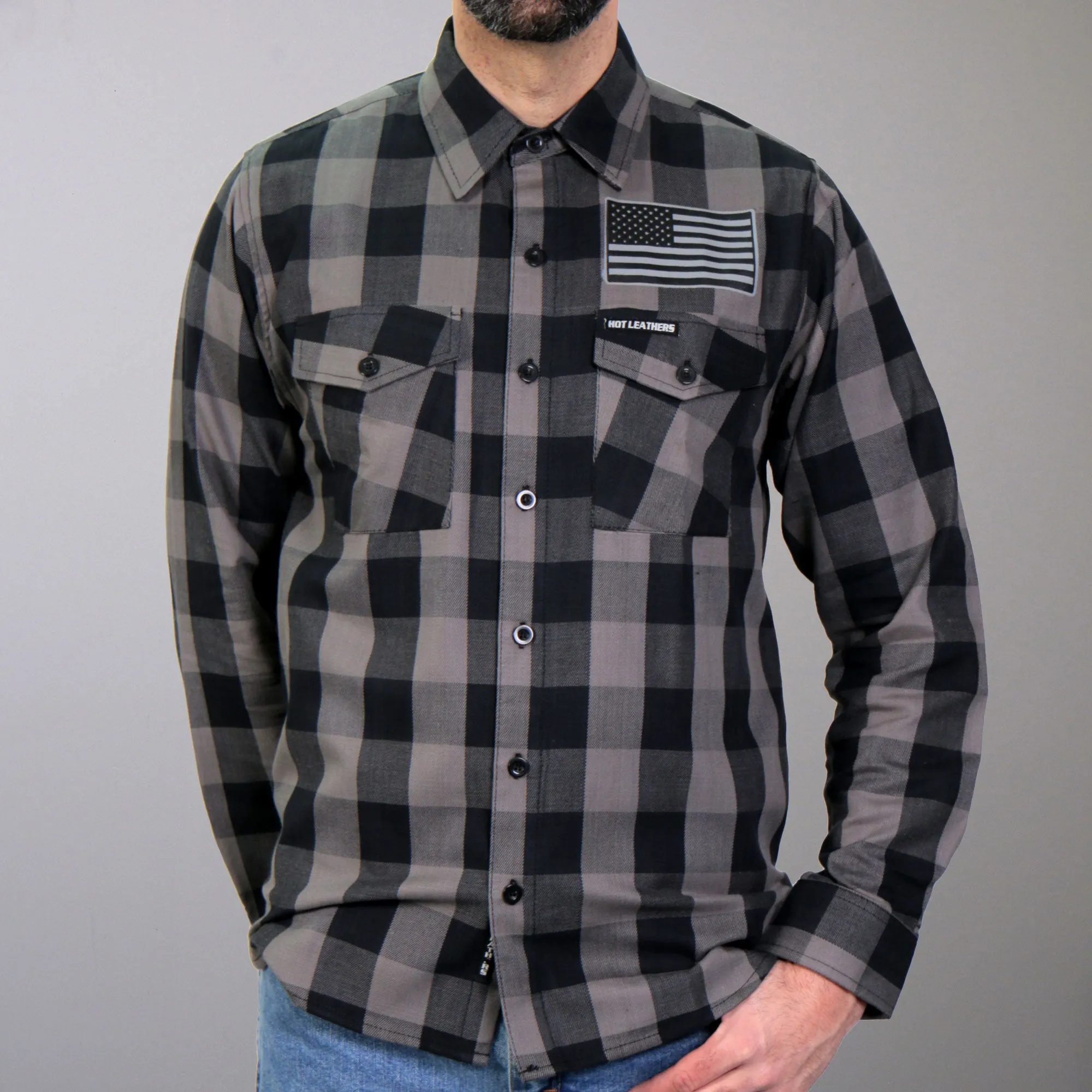 Hot Leathers FLM2102 Men's 'Tribal Eagle' Flannel Long Sleeve Shirt