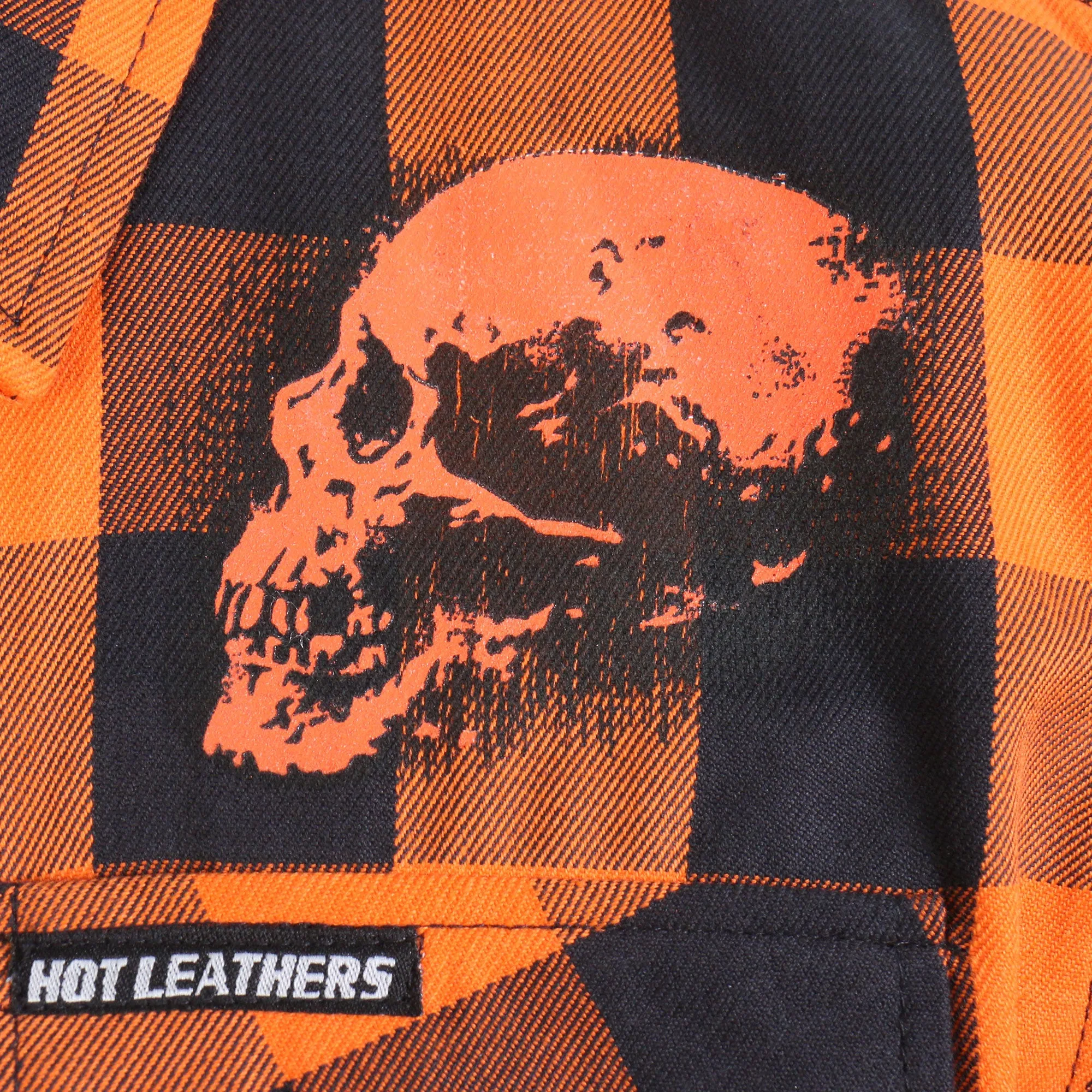 Hot Leathers FLM2108 Men's 'Ancient Skull' Flannel Long Sleeve Shirt