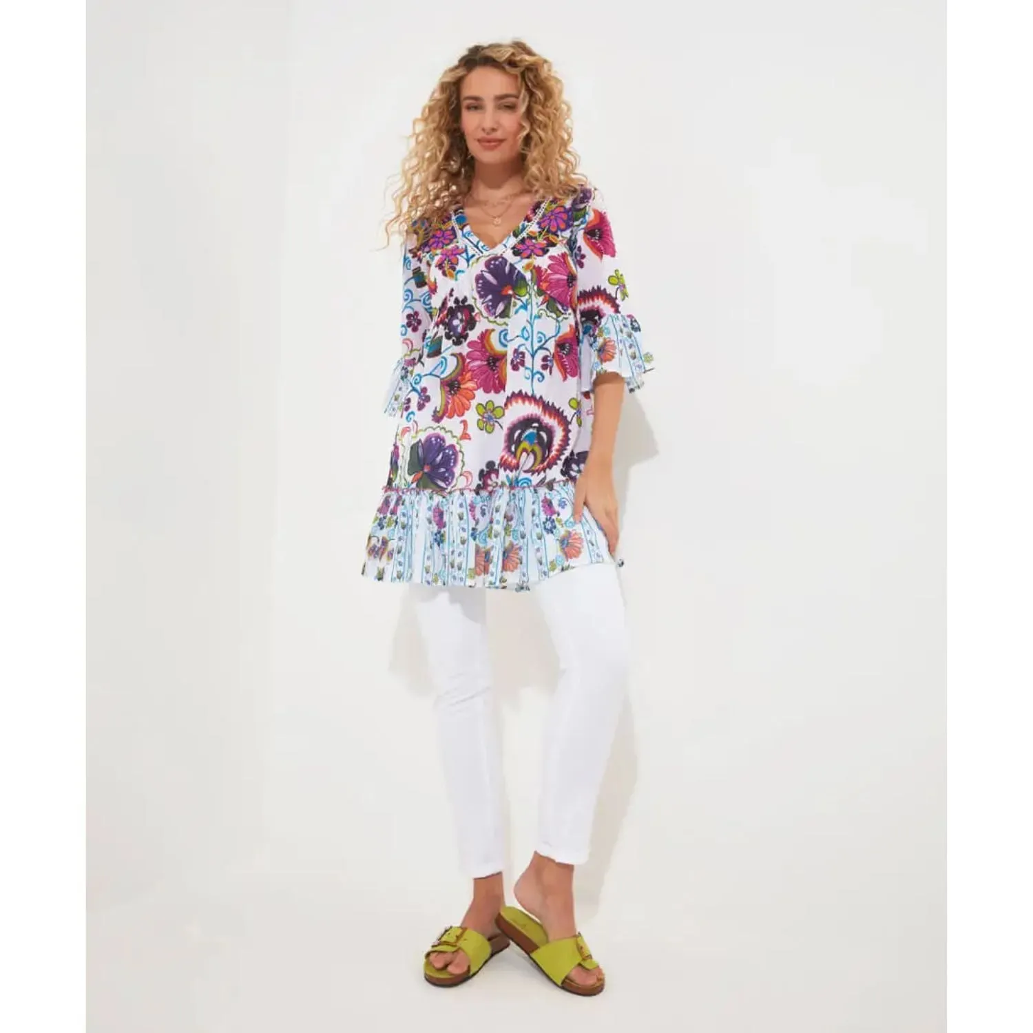 Joe Browns 14 Multi-Coloured Bold Beautiful Tunic Top