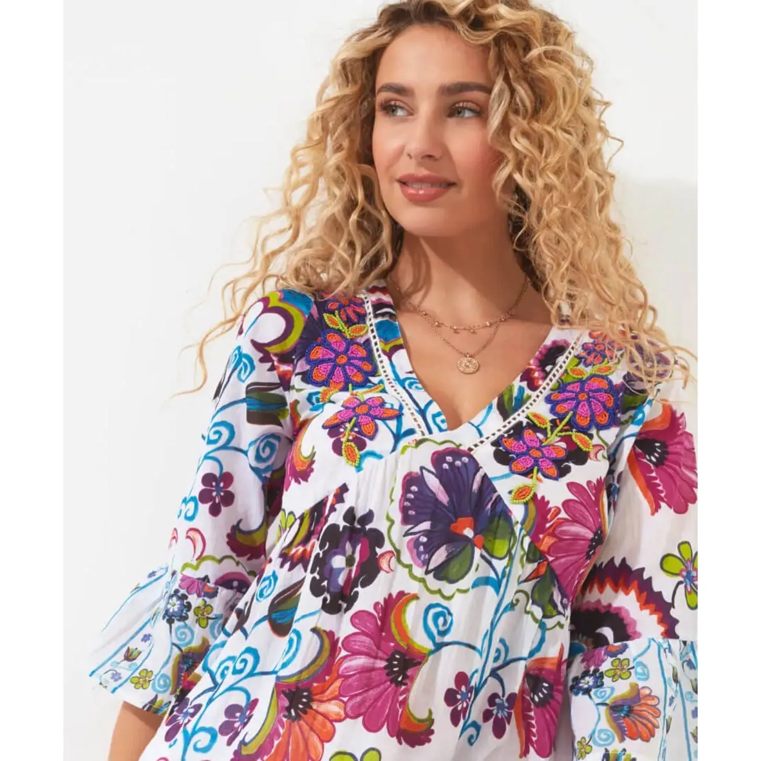 Joe Browns 14 Multi-Coloured Bold Beautiful Tunic Top