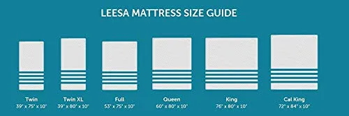 Leesa Original Foam 10" Mattress, Full Size, Cooling Foam and Memory Foam / CertiPUR-US Certified / 100-Night Trial