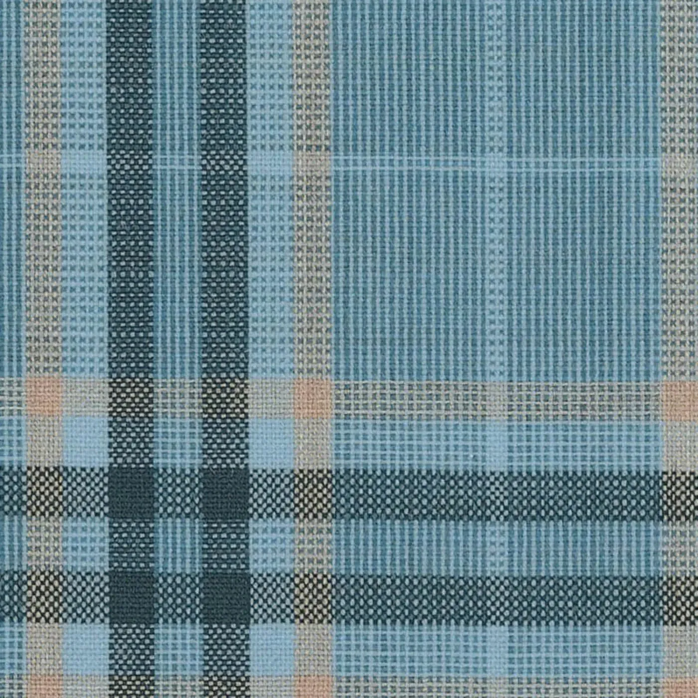 Light Blue with Sand Plaid Check Jacketing By Holland & Sherry