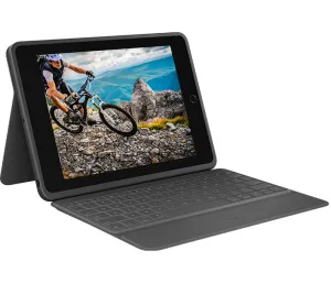 Logitech Rugged Keyboard And Folio Case For Apple 10.2-Inch Ipad (7Th Generation, 8Th Generation) - Black