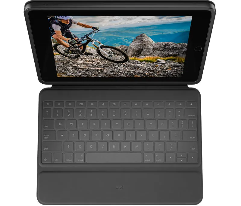 Logitech Rugged Keyboard And Folio Case For Apple 10.2-Inch Ipad (7Th Generation, 8Th Generation) - Black