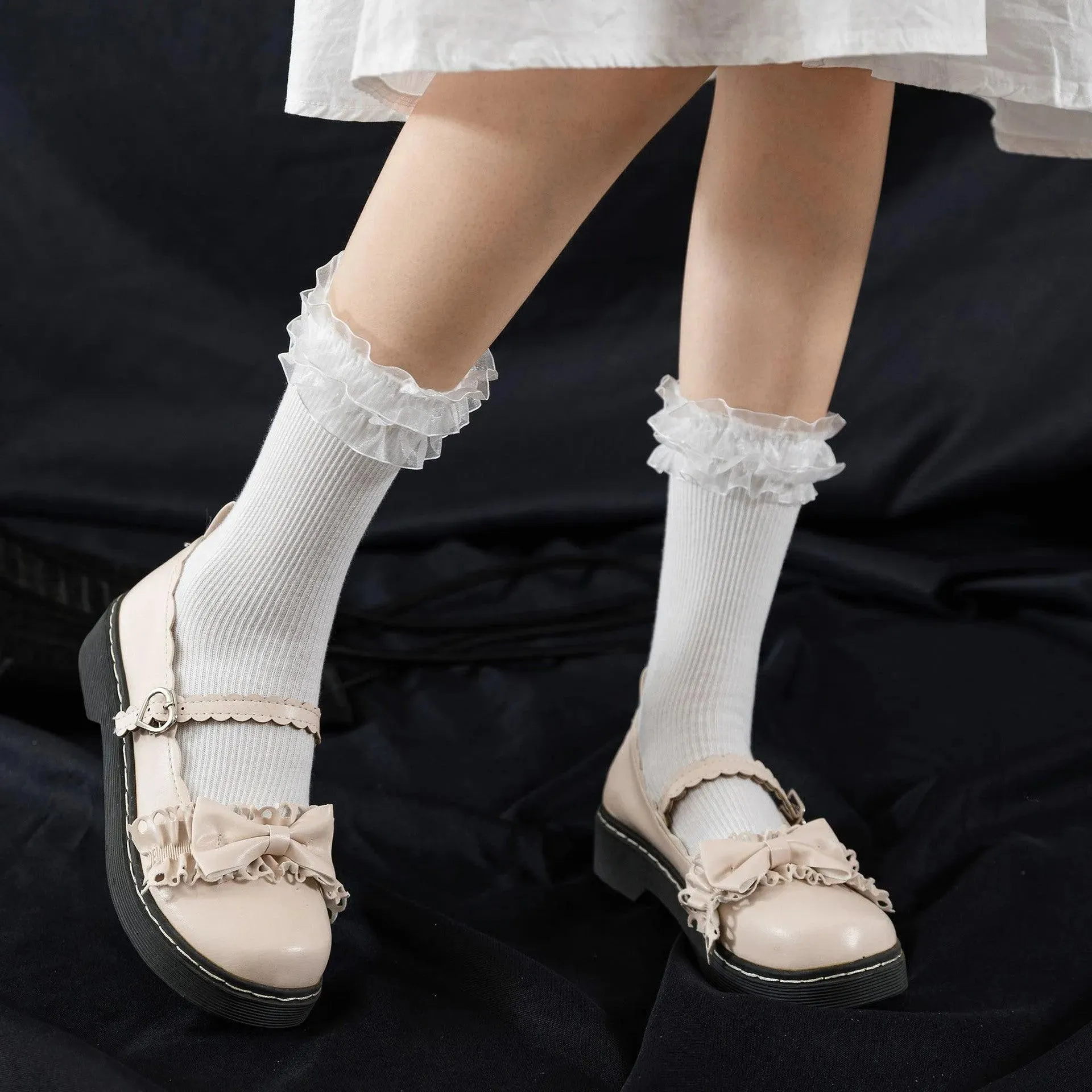 Lolita Frilly Crew Socks | Kawaii Ruffle Socks | Lolita Outfits