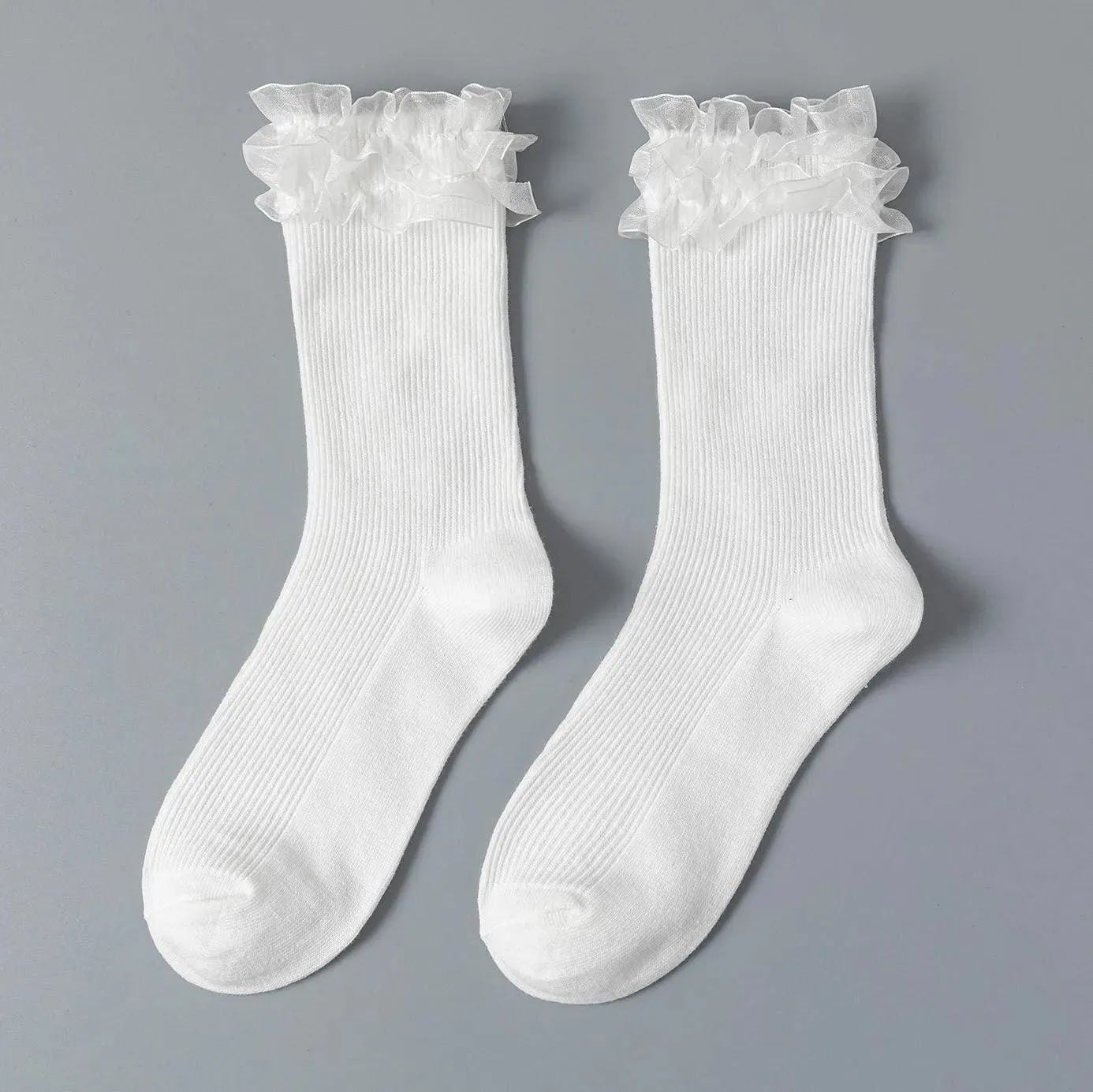 Lolita Frilly Crew Socks | Kawaii Ruffle Socks | Lolita Outfits