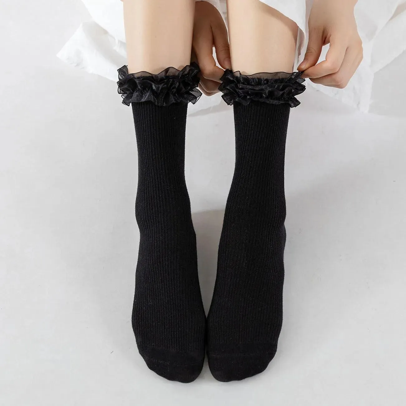 Lolita Frilly Crew Socks | Kawaii Ruffle Socks | Lolita Outfits