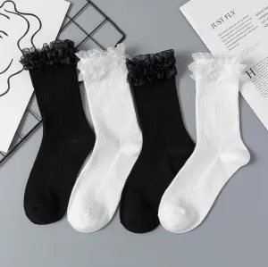 Lolita Frilly Crew Socks | Kawaii Ruffle Socks | Lolita Outfits