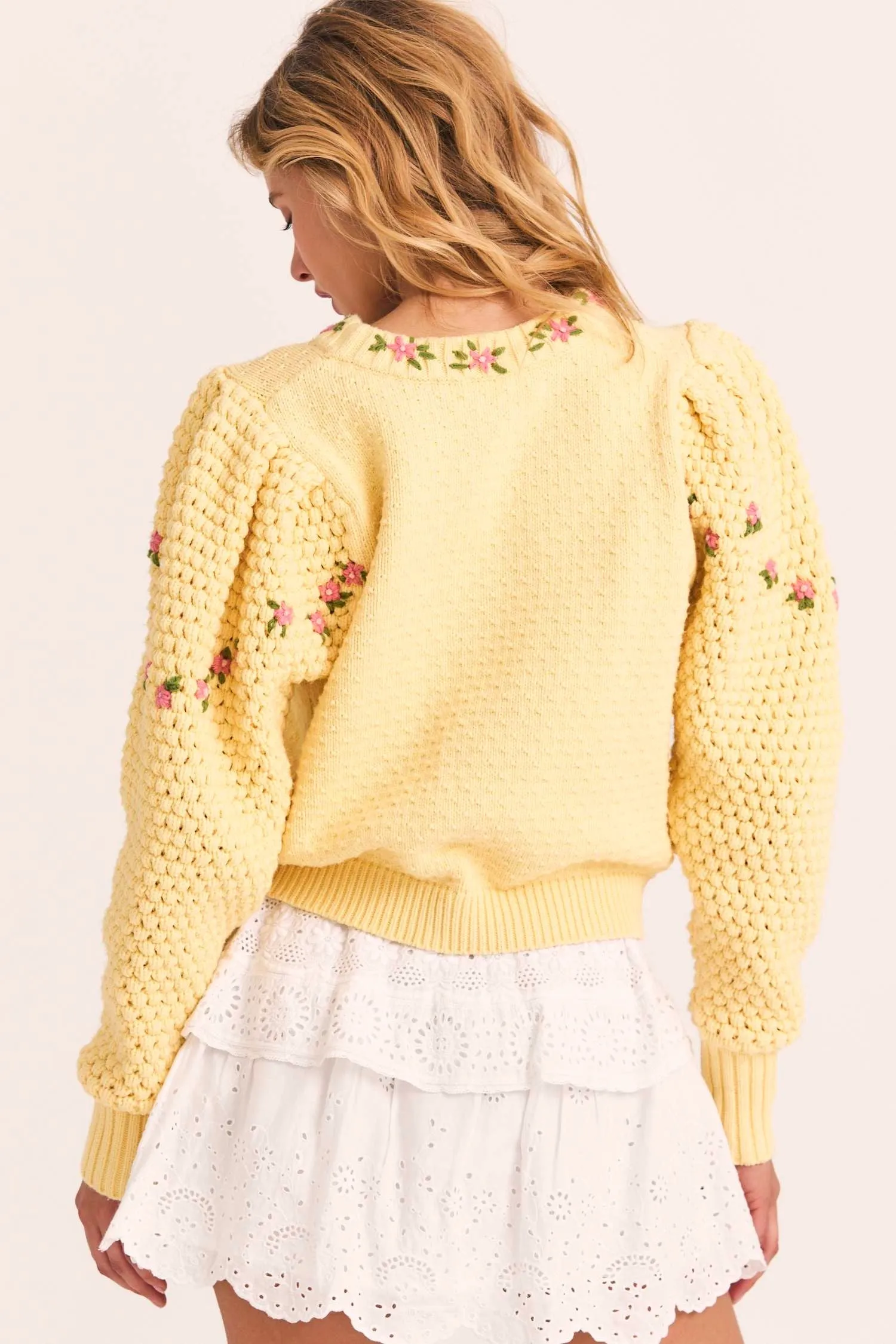 Love Shack Fancy - Kenzly Pullover in Mellow Yellow