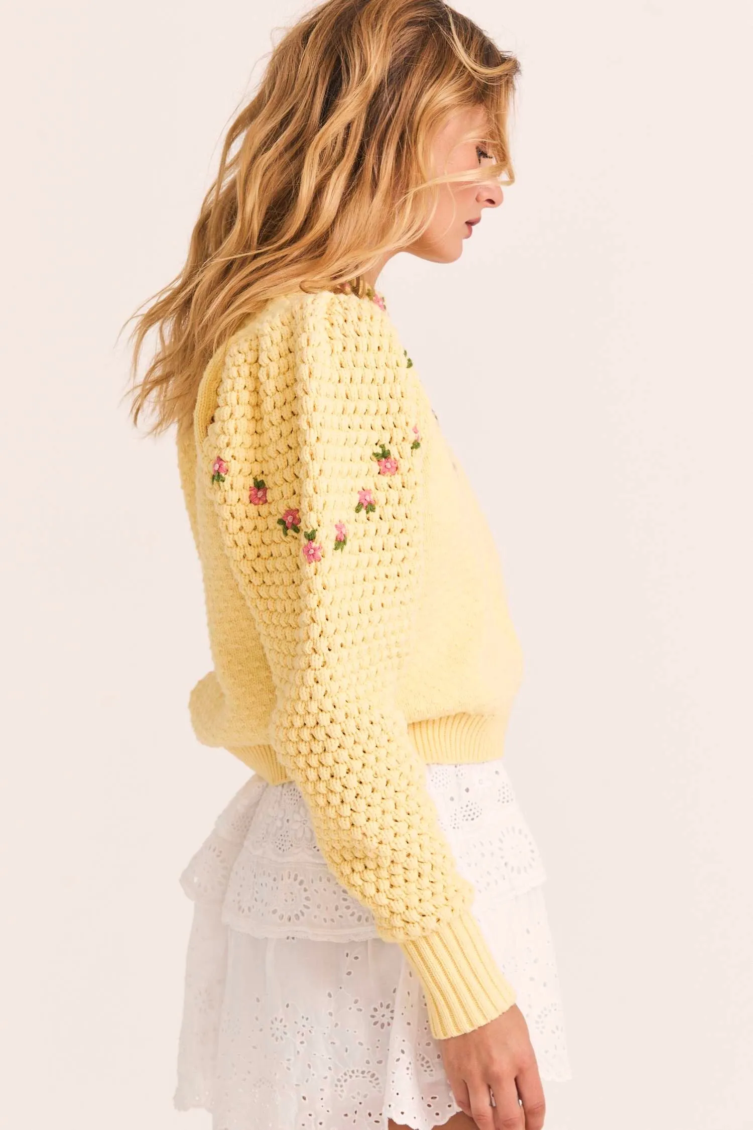 Love Shack Fancy - Kenzly Pullover in Mellow Yellow