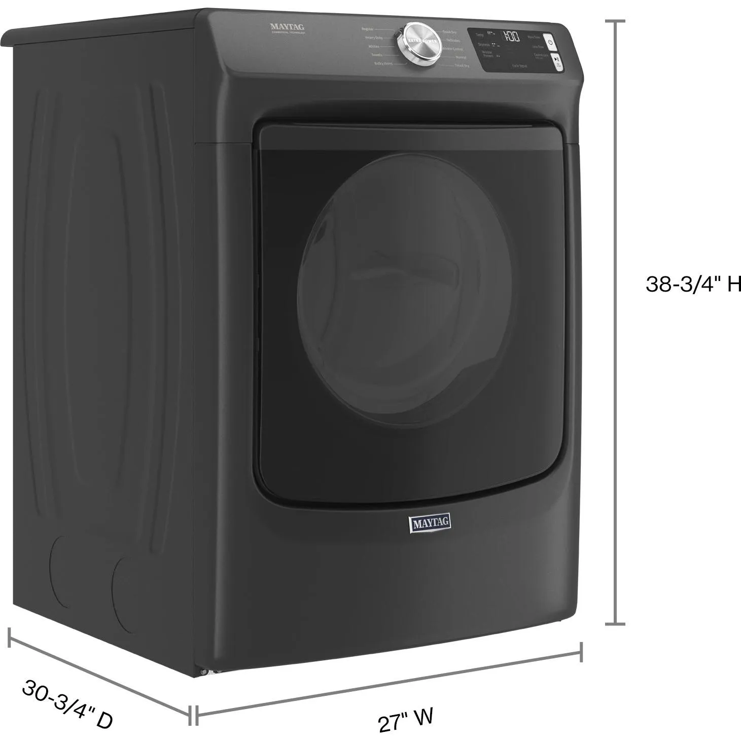 Maytag Sécheuse à gaz de 7,3 pi. cu. avec technologie commerciale Maytag® MGD5630MBK