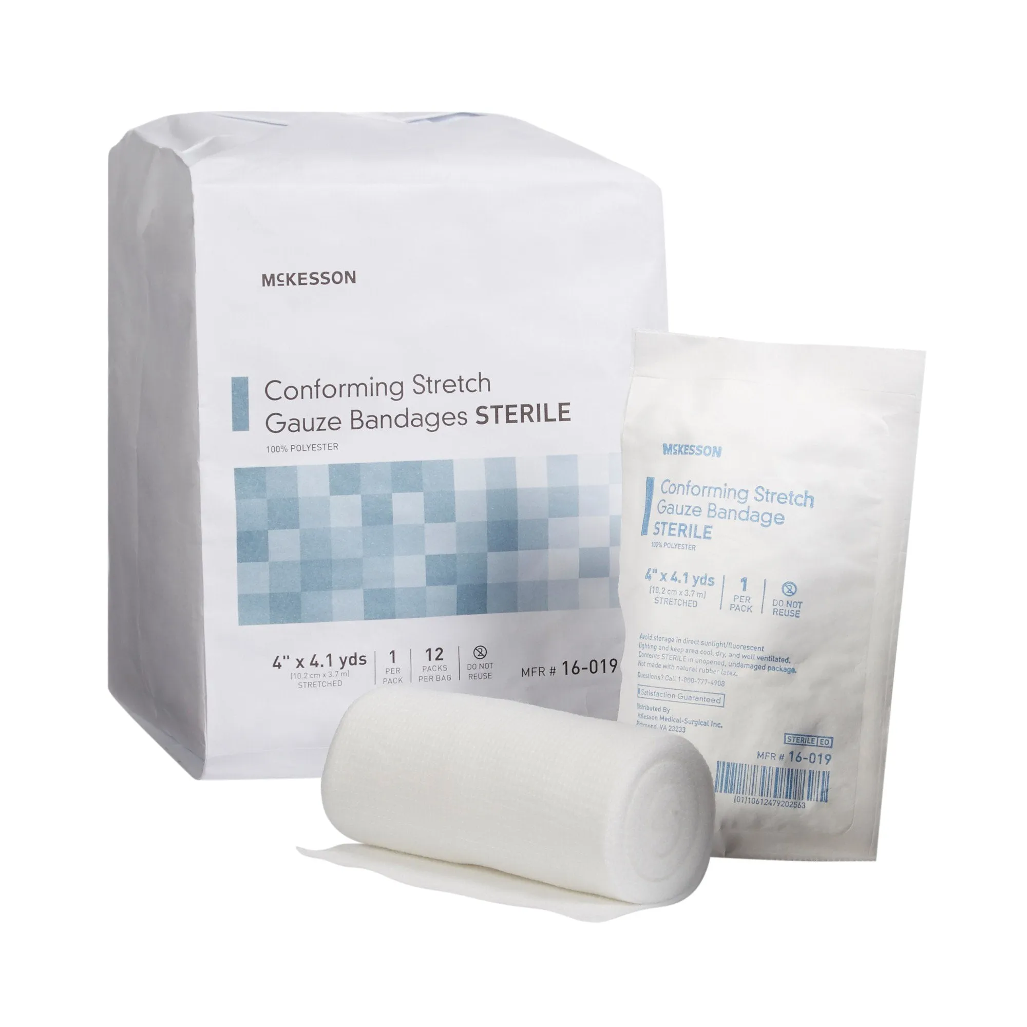 McKesson Sterile Conforming Bandage, 4 Inch x 4-1/10 Yard