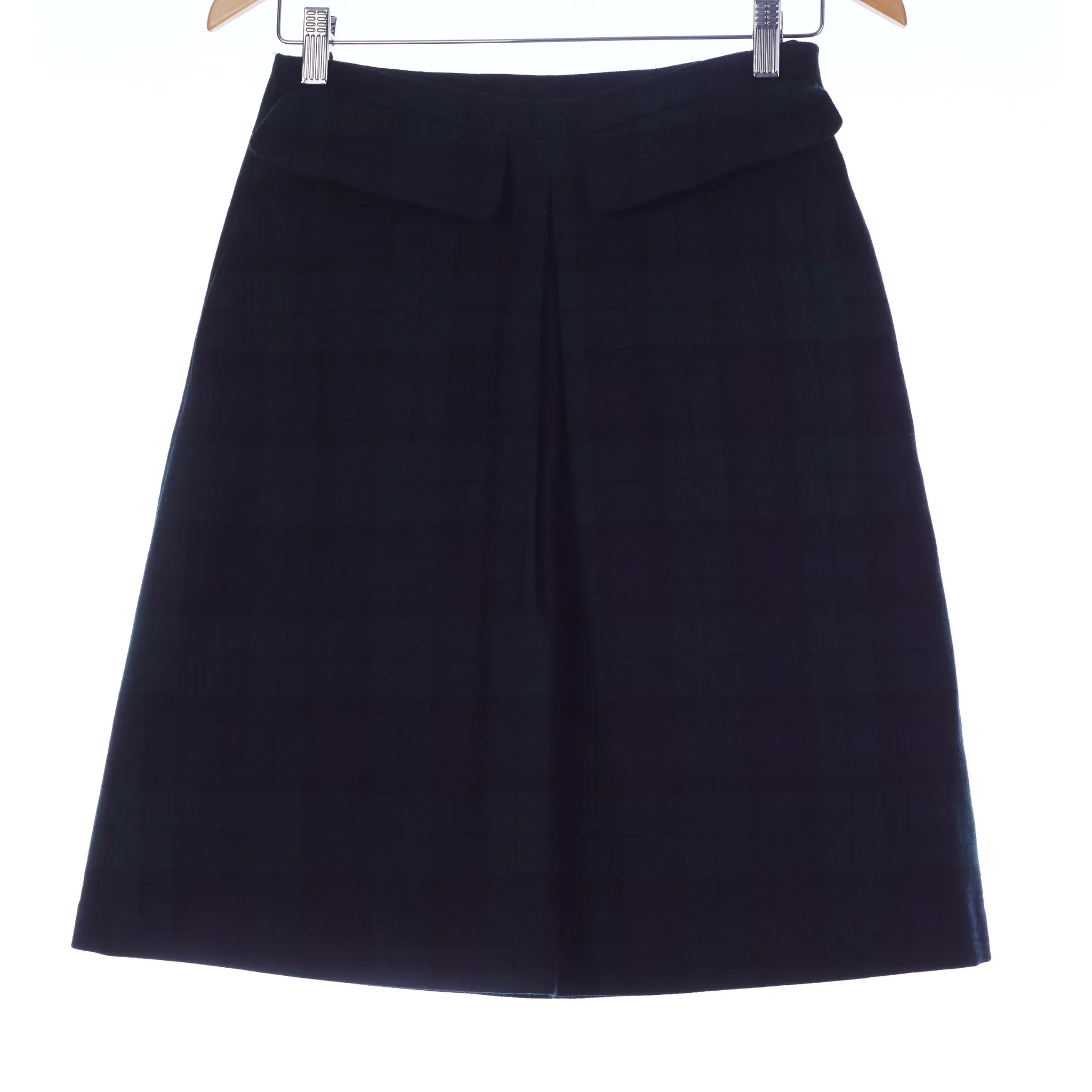 Moloh Green Tartan Wool Skirt UK Size 8