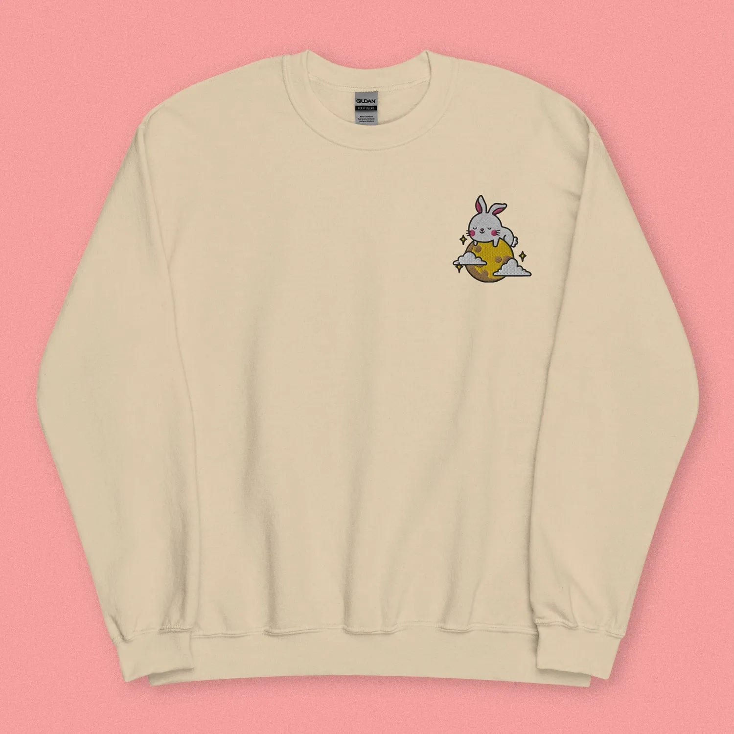 Moon Rabbit Embroidered Sweatshirt