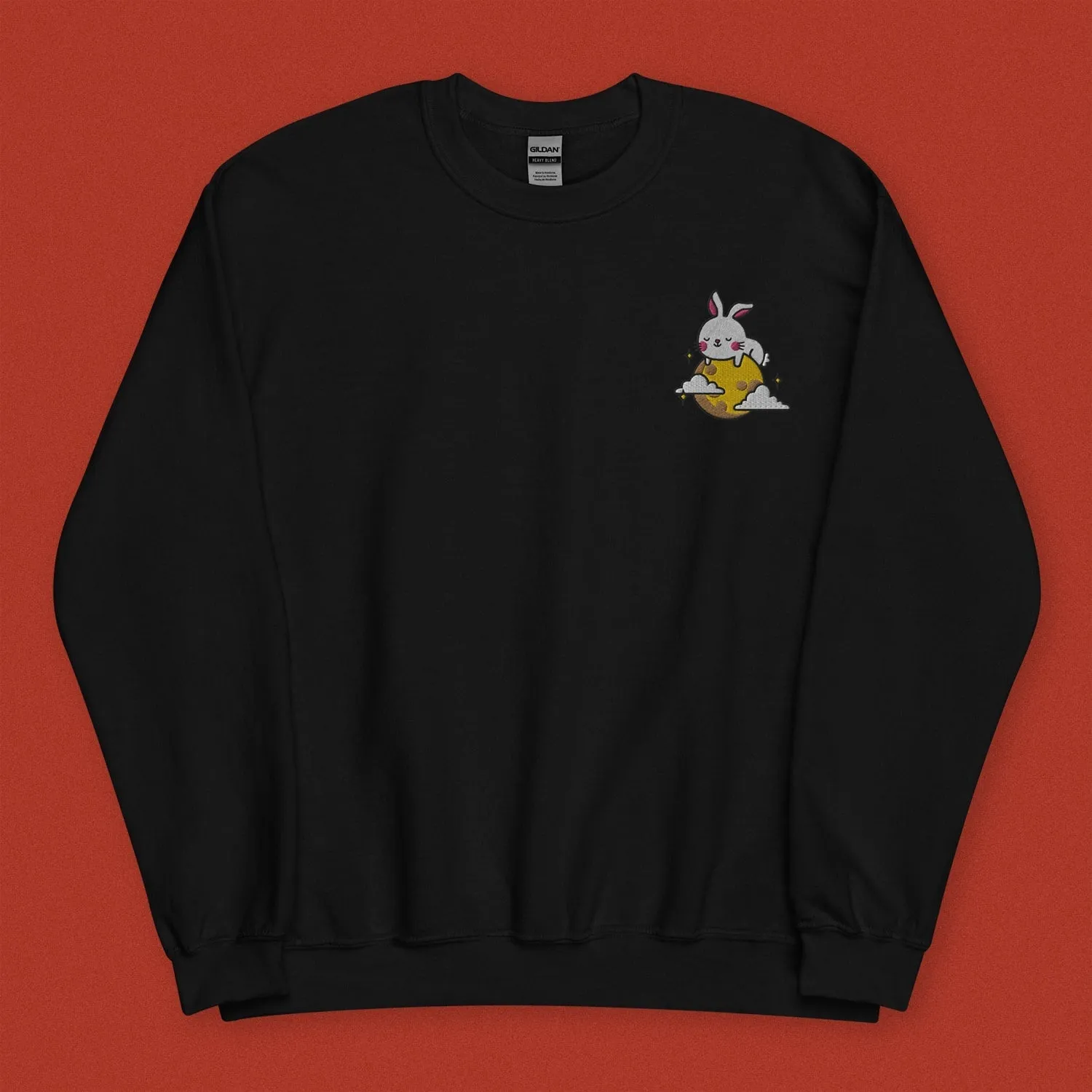 Moon Rabbit Embroidered Sweatshirt