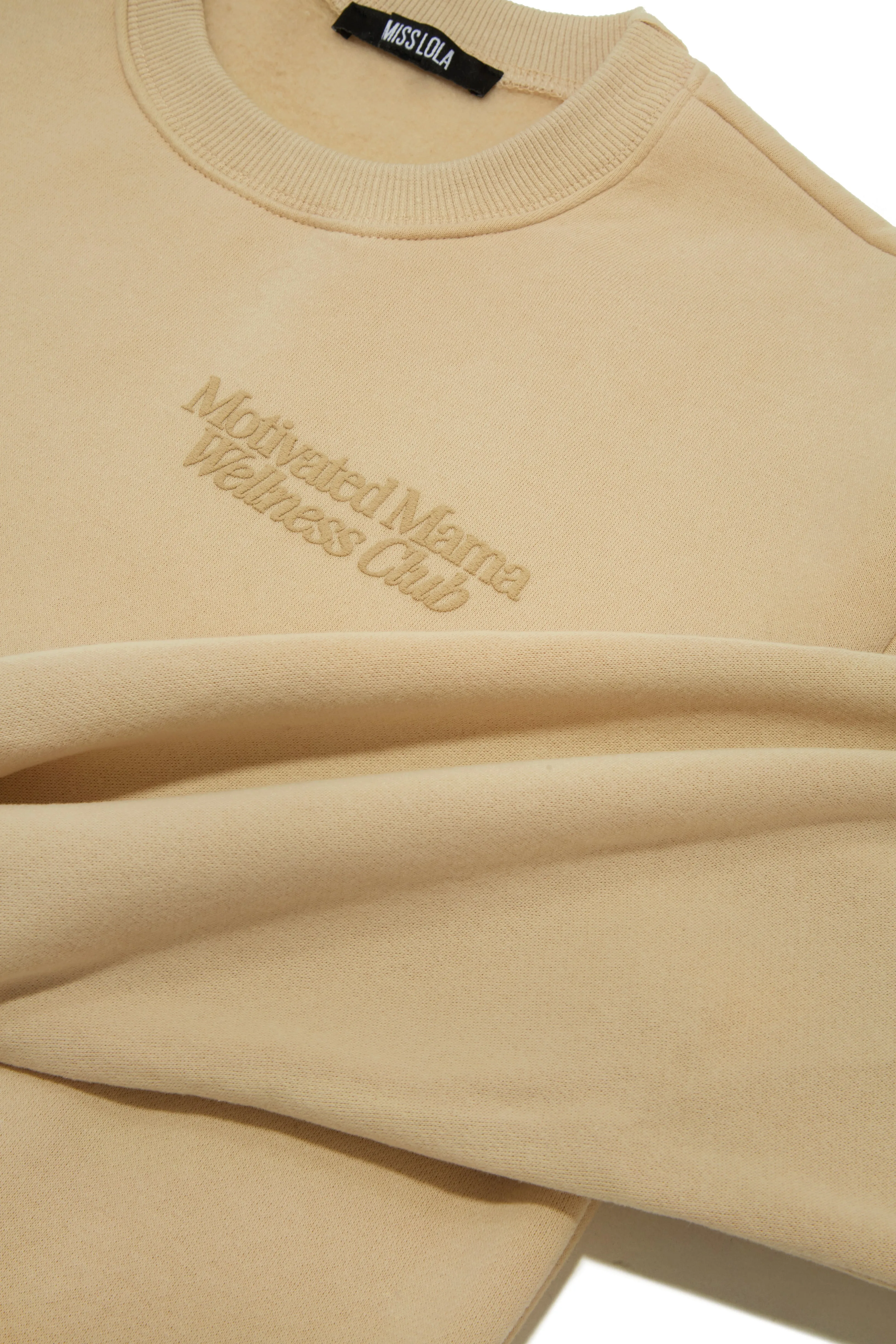 Motivated Mama Wellness Club Exclusive Crewneck - Nude