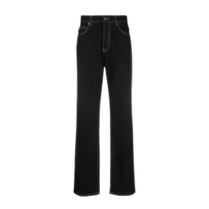 MSGM Logo Black Denim Jeans