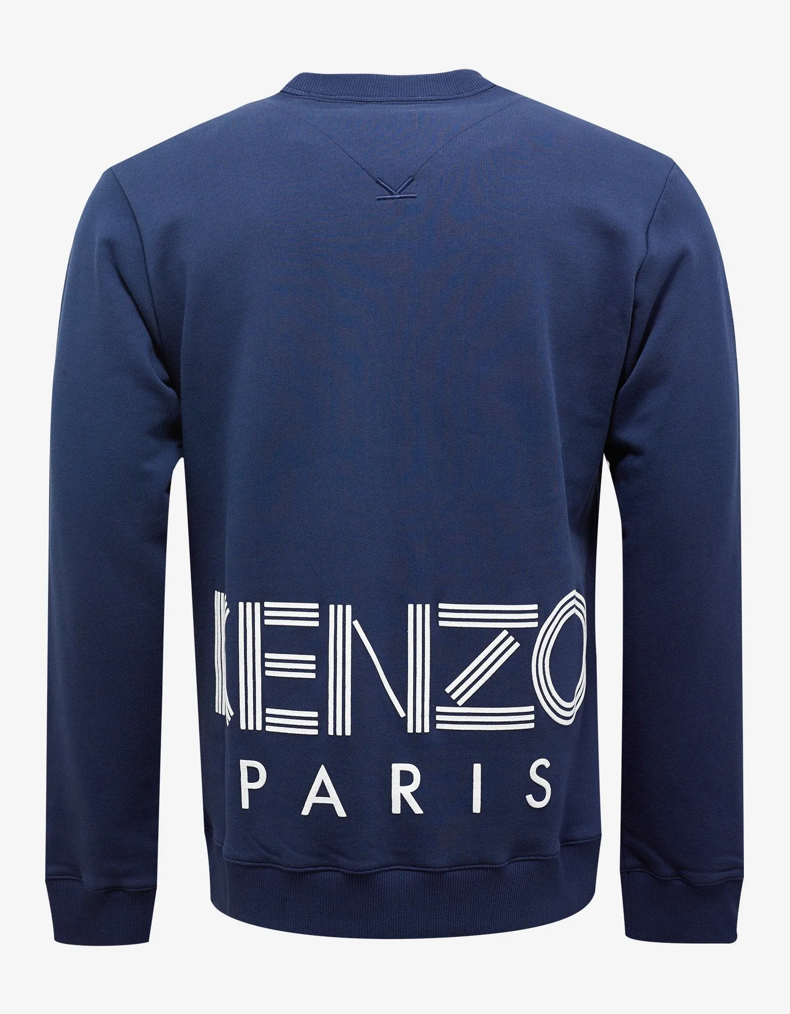 Navy Blue Logo Print Sweatshirt